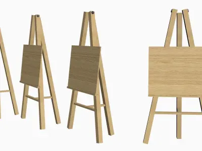 painting stand  Low-poly 3D model