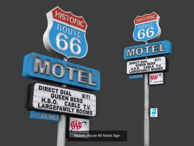Road Signs Pack 3D Model Collection