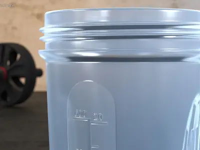 BlenderBottle Classic Bottle with Protein White 3D model