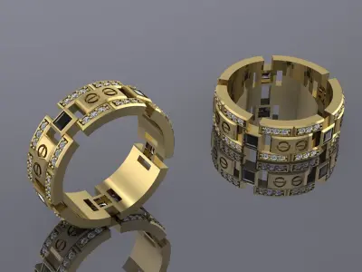 Jewelry Ring Gold 3D print model
