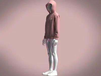 Adidas Stadium Fleece Badge of Sport Hoodie 3D model