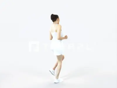 Dream 02M Running Jogging Sports Woman Low-poly 3D model