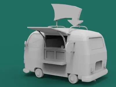 FOOD TRUCK READY TO PRINT 3D model