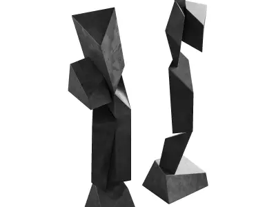 408 interior sculptures 15 minimalist abstract angular artwork 1 3D model