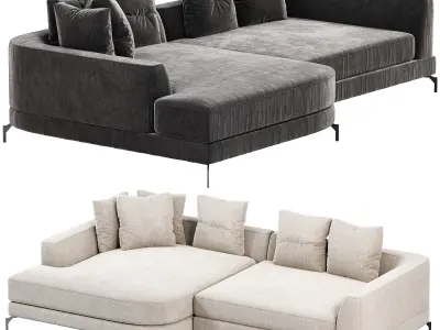 Sofa Moderno S left by eichholtz 3D model