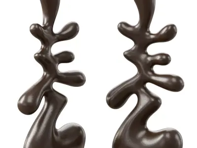 Abstract wood sculpture 3D model