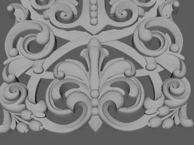 Central decor ornament for furniture 3D model 644