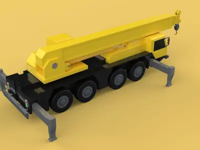 MOUNTED TELESCOPIC MOBILE CRANE CRAWLER LIFTING TRUCK GANTRY CAR 3D model