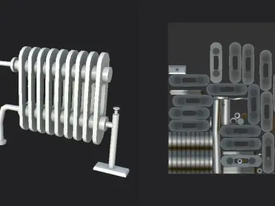 Radiator metal Low-poly 3D model