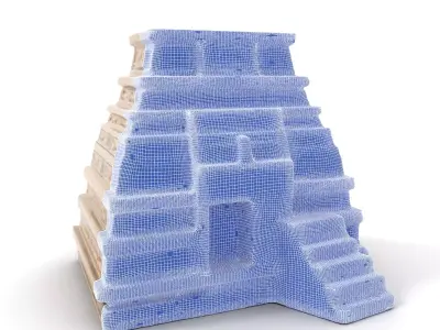 Mayan Pyramid Stone model pack Low-poly 3D model