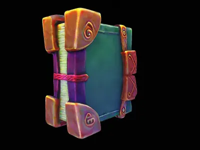 stylized book 3D model