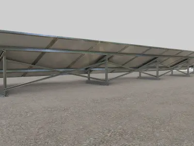 Roof Type Solar Panel Steel Construction 3D model