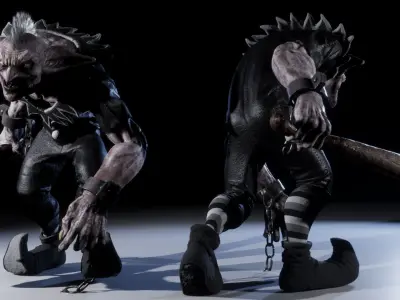 Foolish Goblin - Rigged and Animated Low-poly 3D model