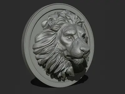Lion Head Pendant STL 3D print model