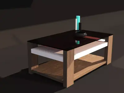 Modern Coffee Table   Low-poly 3D model