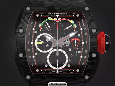 Richard Mille RM 50-03 Watch With Black Strap 3D model