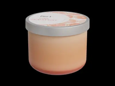 3-Wick 14oz Candle Low-poly 3D model