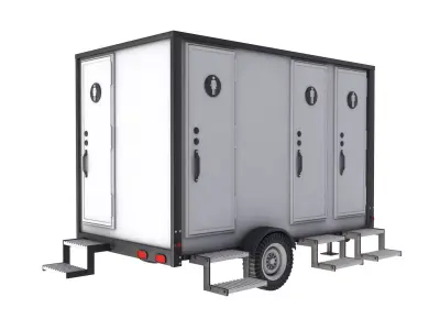 Portable Restroom Trailer 3D model