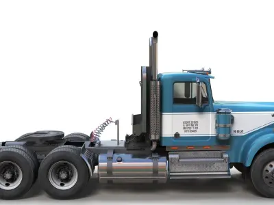 Kenworth W900A daycab Low-poly 3D model