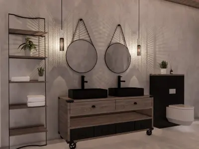 Industrial bathroom  3D model