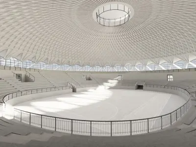 PALAZZETTO DELLO SPORT ROME Pier Luigi Nervi 3D model