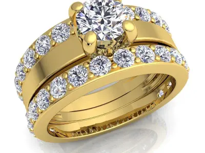 Luxury Woman Diamond Ring  3D print model