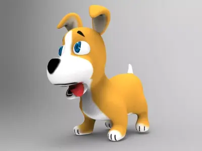 Dog Toon Model Low-poly 3D model