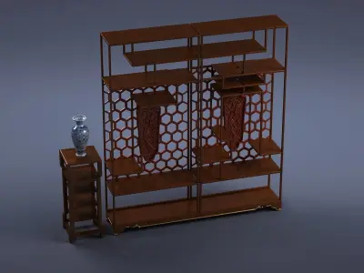 cabinet cabinet wardrobe sofa bed table bookshelve 3D model