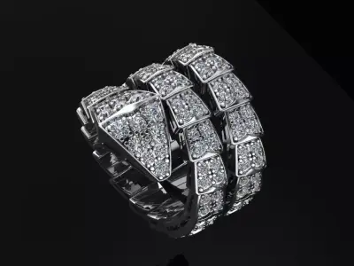 Bvlgari Ring 3D print model 3