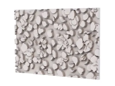 decor set wall panel wall relief mural CNC 54 3D model