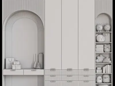 wardrobe for kids  Low-poly 3D model