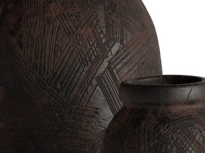 Textured Decorative Vase 3D model