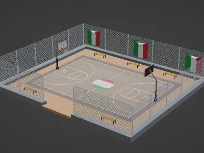 Basketball Stadium - Italy Low-poly 3D model