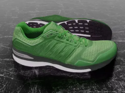 ADIDAS 3D SHOES - GREEN - SUPERNOVA Low-poly 3D model