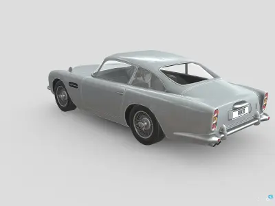 Aston Martin DB5 Low-poly 3D model