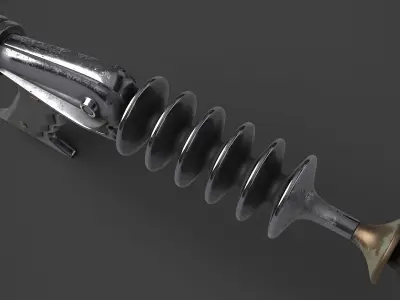 Fantasy Gun 03 Low-poly 3D model