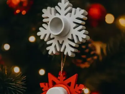 Winter-Themed Decorative Candle Holders  3D print model