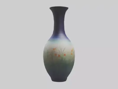 Handpainted vase model Low-poly 3D model