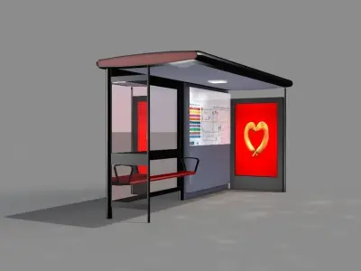 ponto de onibus Ingles 3D model