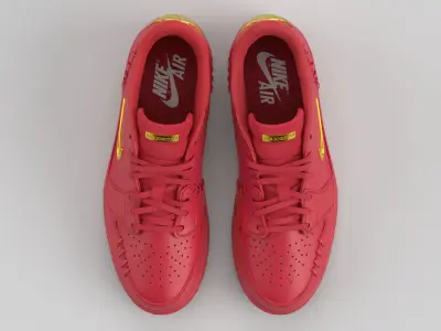 Air Jordan 1 Low Method of Make Gym Red Metallic Gold Low-poly 3D model