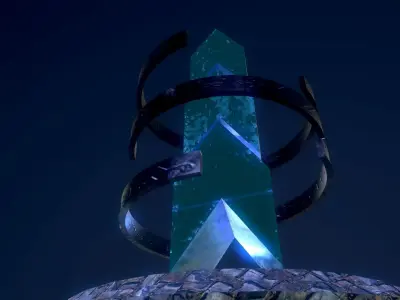 Magic monument Free low-poly 3D model
