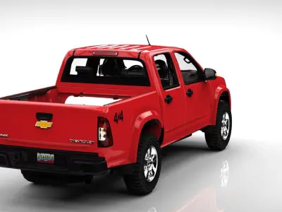 CHEVROLET D-MAX ENGINE GAS  Low-poly 3D model