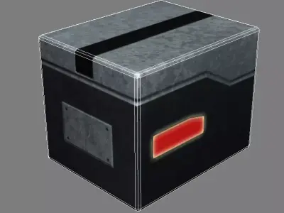 Sci-Fi Crate Free low-poly 3D model buy