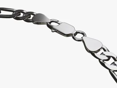 Locked chain necklace 3D model