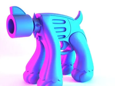 Golden Dog Paw 9mm toy 3D print model