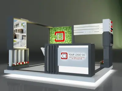 Booth Exhibition Stand a249d 3D model