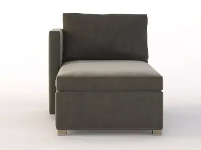 Cane Line Shape Sunbed Sectional Chaise Sofa Module 3D model