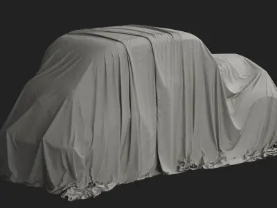 Vintage Car Cover 03 3D model