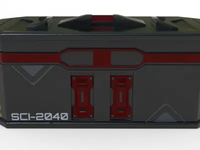 Sci-Fi Box Game Reay PBR Model Free low-poly 3D model