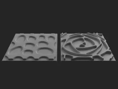3D wall panel 3D model